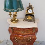 Louis XV style curved chest of drawers in marquetry