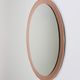 Cristal Arte Pink Oval Rosé Mid-Century Wall Mirror, Italy, 1960s
