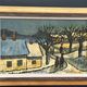 Mid Century Danish Oil on Panel – Winter Landscape – Erik Hilströml