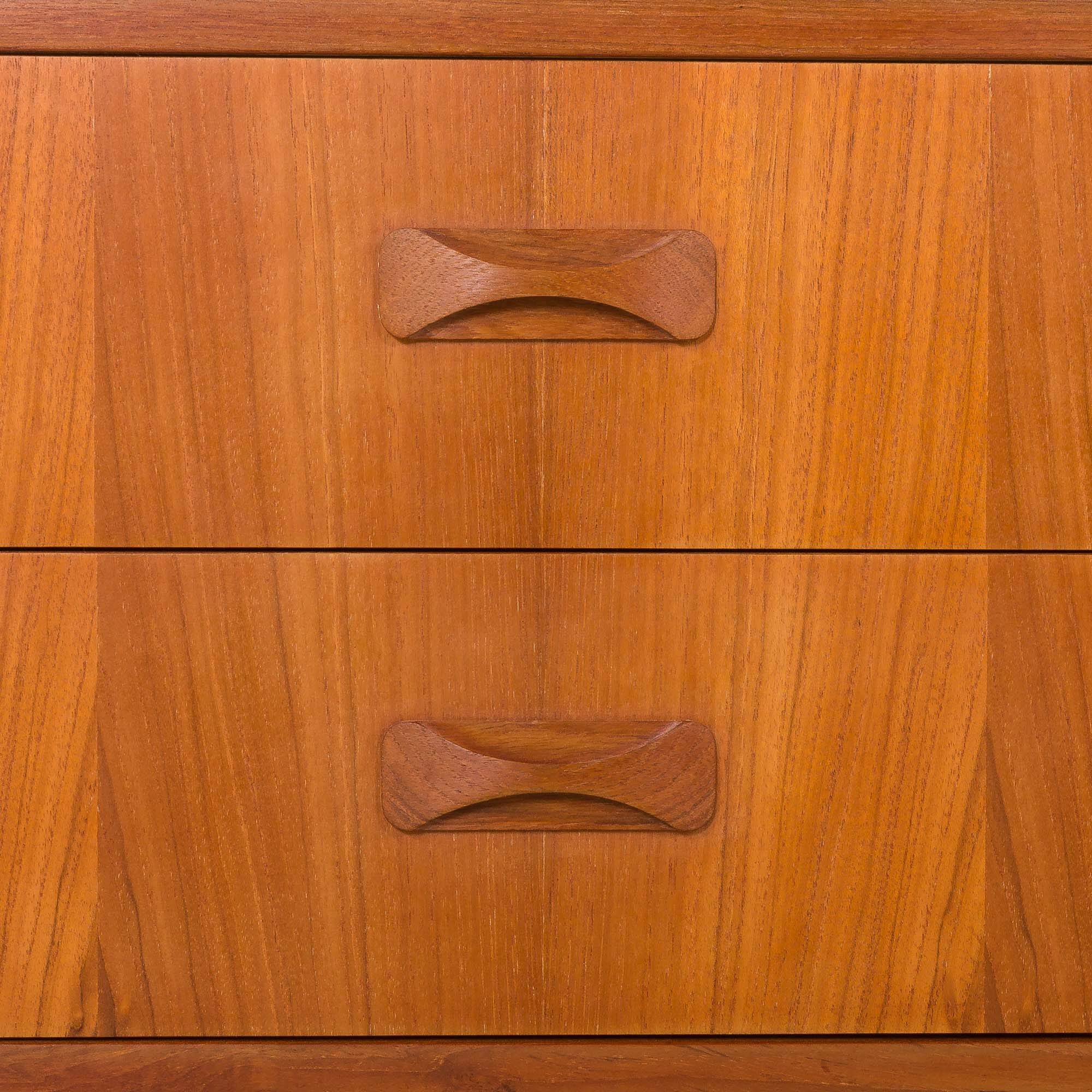 Small Danish teak sideboard with 4 drawers, 1960s
