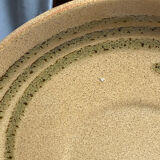 Six assiettes à dessert en grès avec spirale Sarreguemines