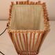 Lamp in wicker and linen