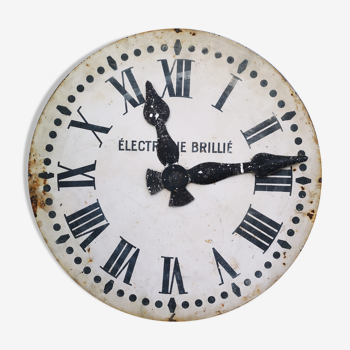 Cadran horloge industrielle Brillé 1950