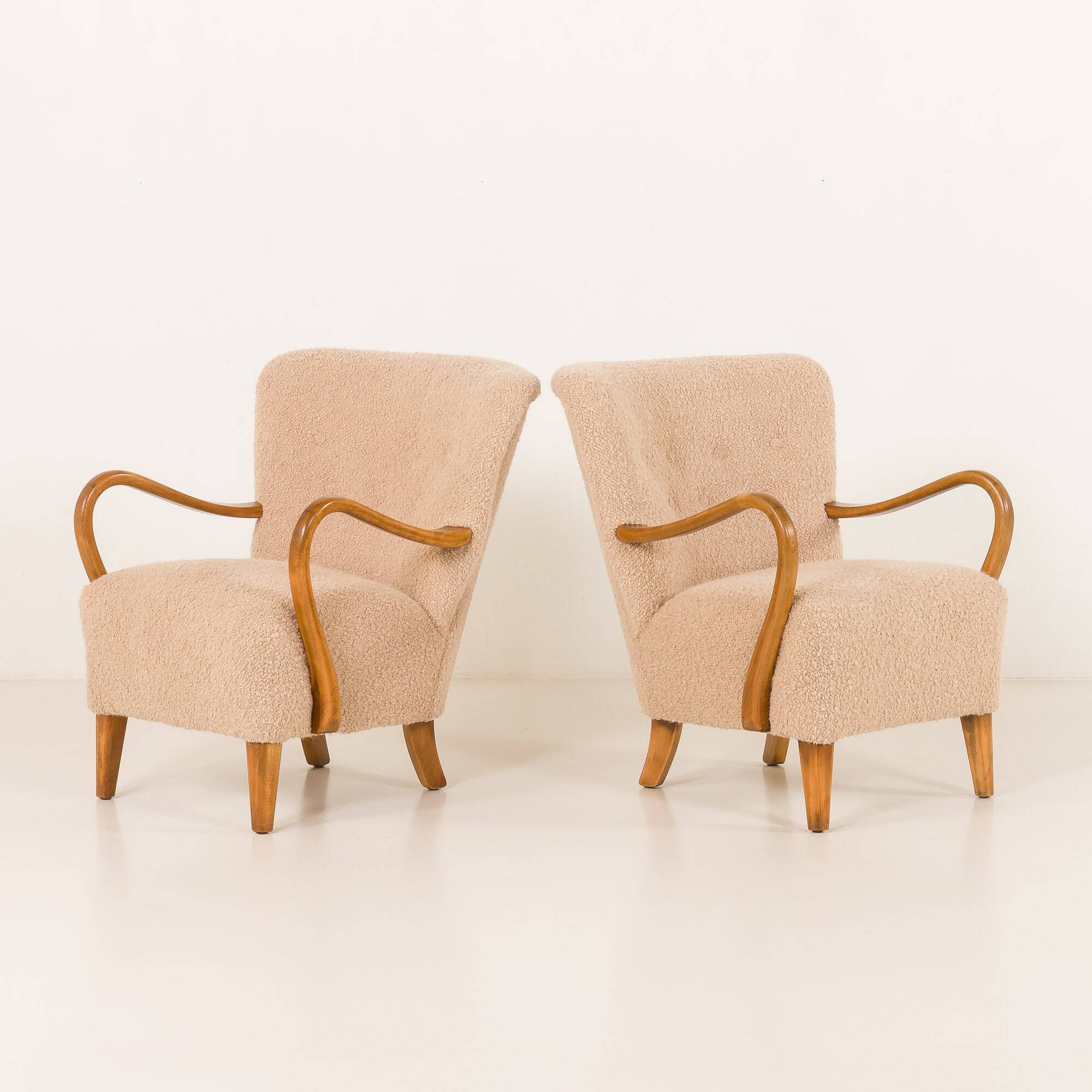 Alfred Christensen pair of two armchairs, Denmark 1950s