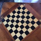 Games table called chess table in wood marquetry