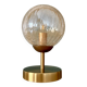 Vintage globe table lamp in amber glass