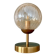 Vintage globe table lamp in amber glass