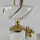 Lustre en céramique, laiton et verre de Murano des années 1970