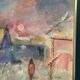 Original Swedish Oil on Panel – “Figure in Landscape” by Poul K. Jörgensen