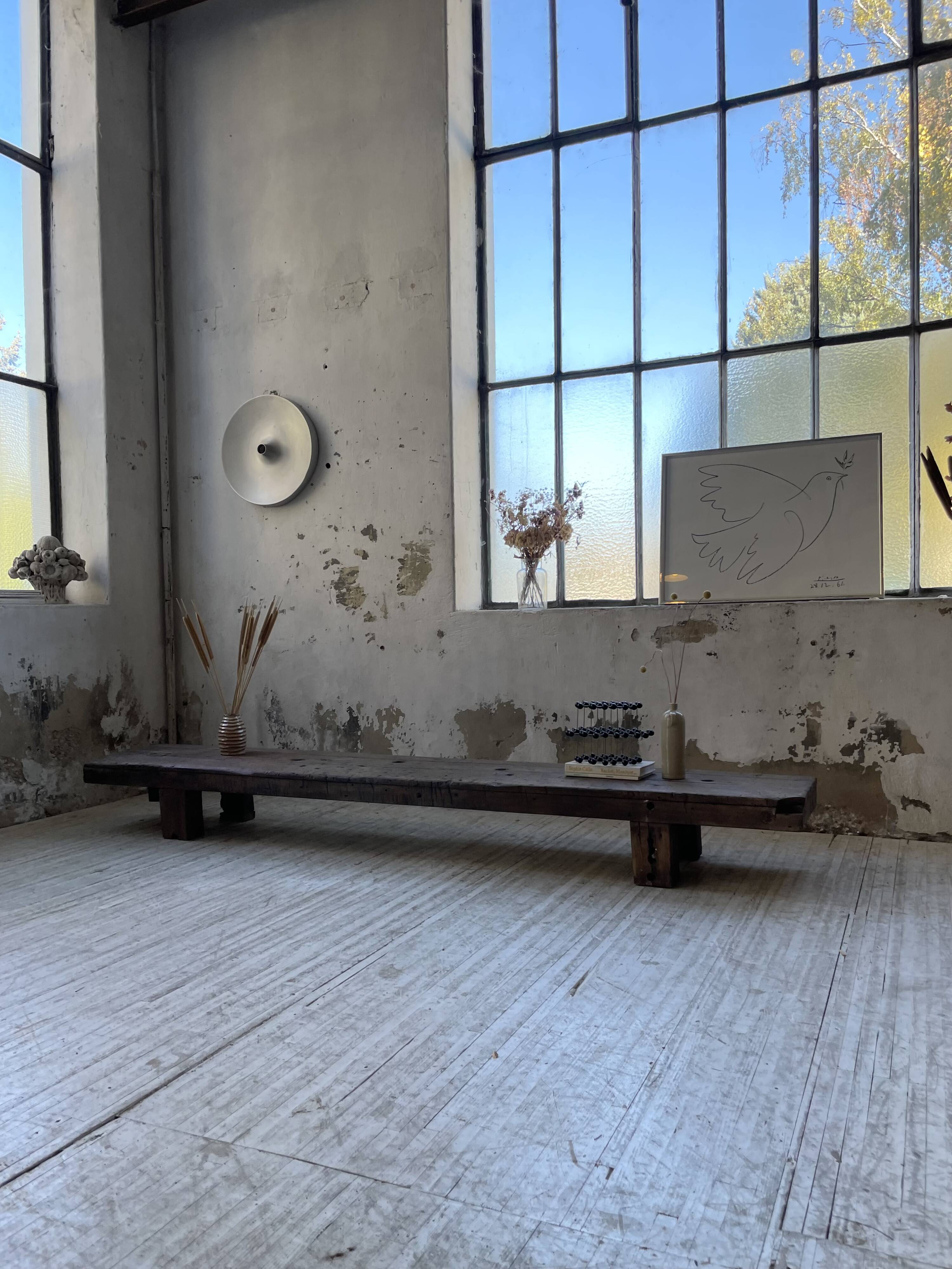 Workbench bench coffee table solid oak XXL