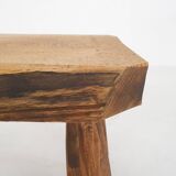 Solid oak side table, The Netherlands 1970's