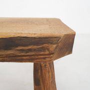 Solid oak side table, The Netherlands 1970's