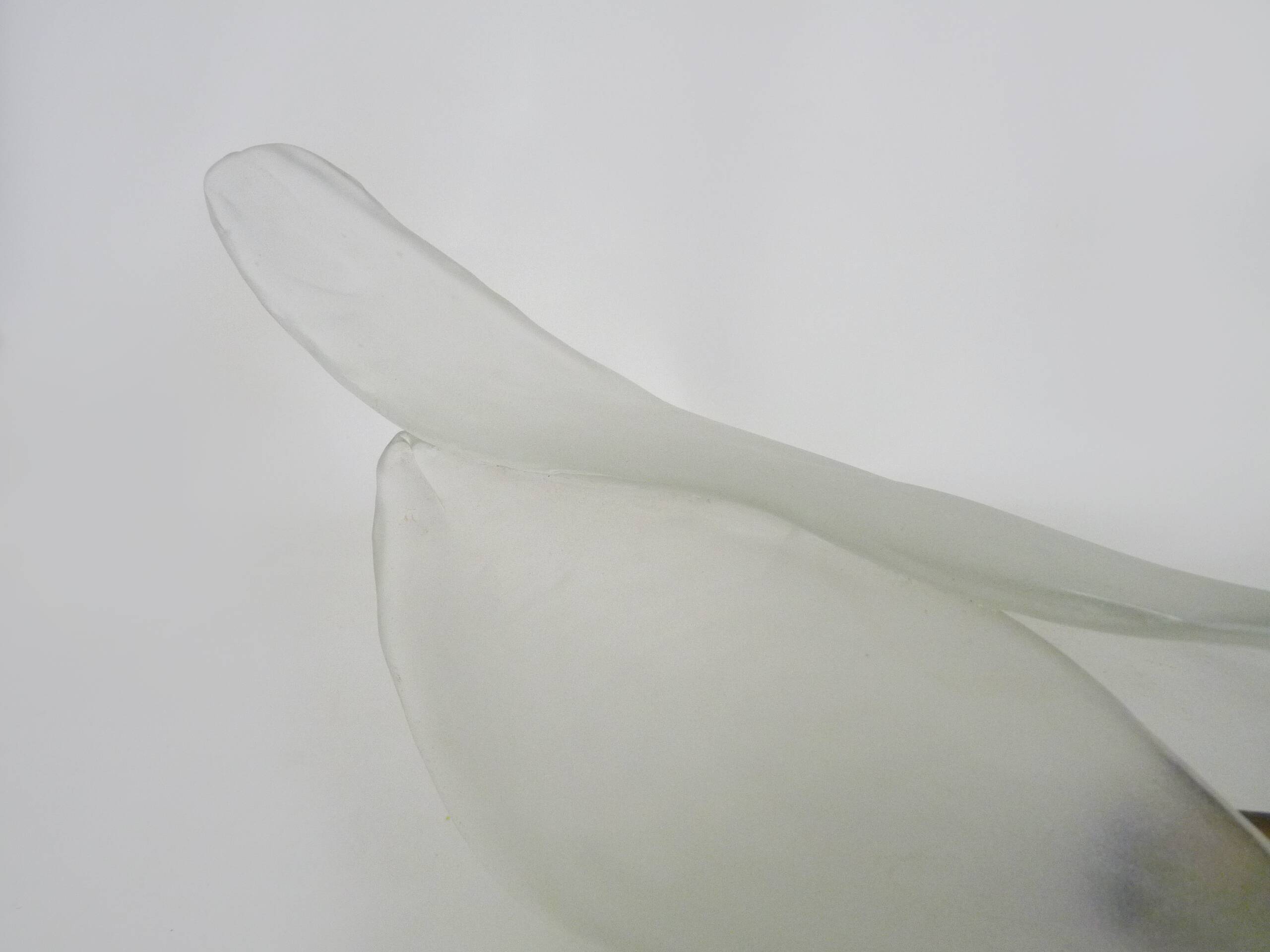 Very large handcrafted frosted glass wall sconce. Ice, Iceberg