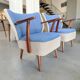 Set of 2 vintage cocktail chairs/armchairs.
