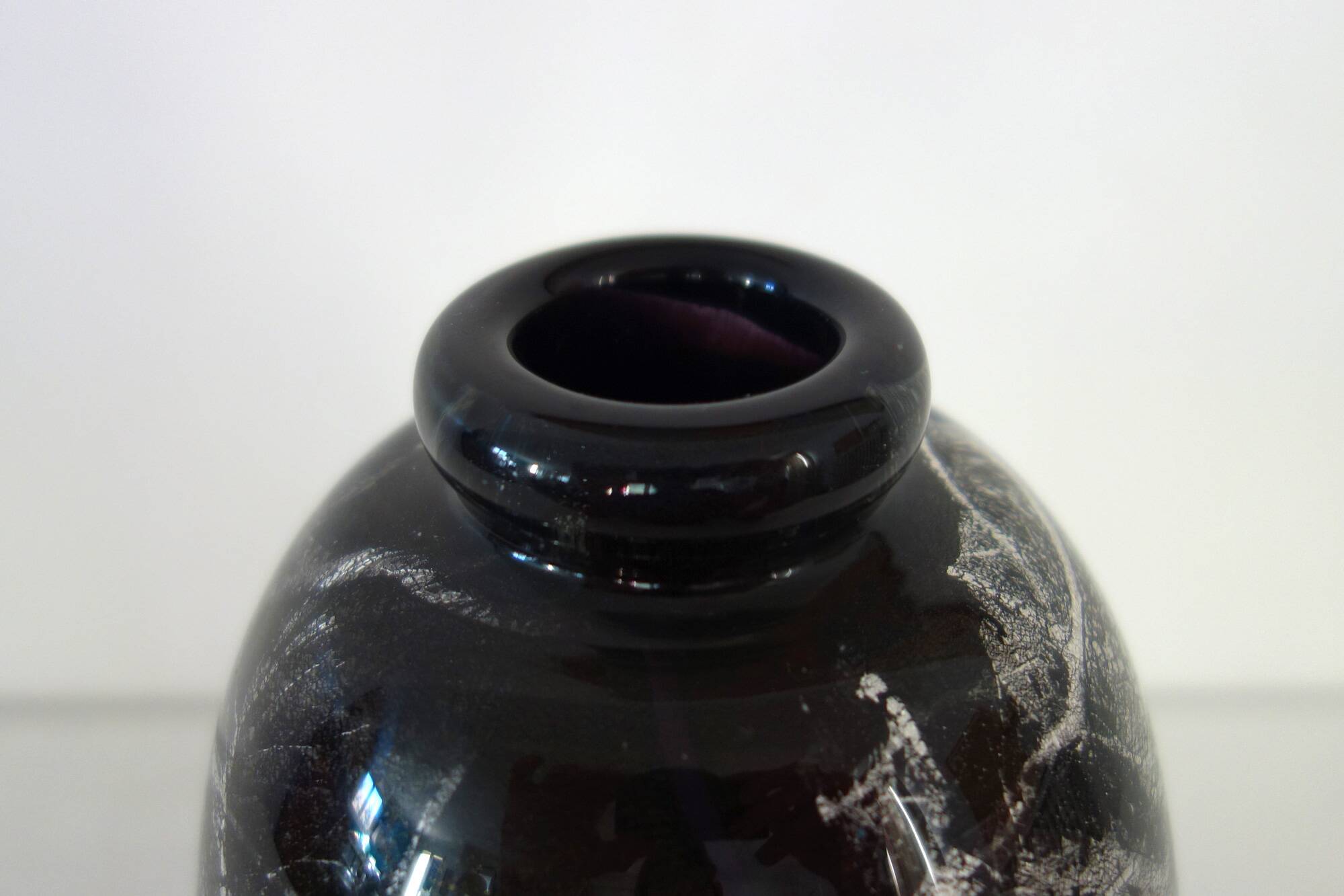 Blown glass vase by Raymond Branlé, Biot, France