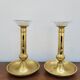 Pair of Louis Philippe candlesticks in brass 1900s