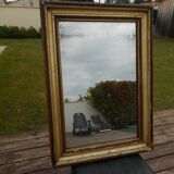 Antique gilded wood wall mirror