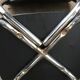 Lot de chaises skaï et chrome vintage