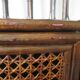 Retro-vintage-Low sideboard-library - cane-wood-rattan-1960s