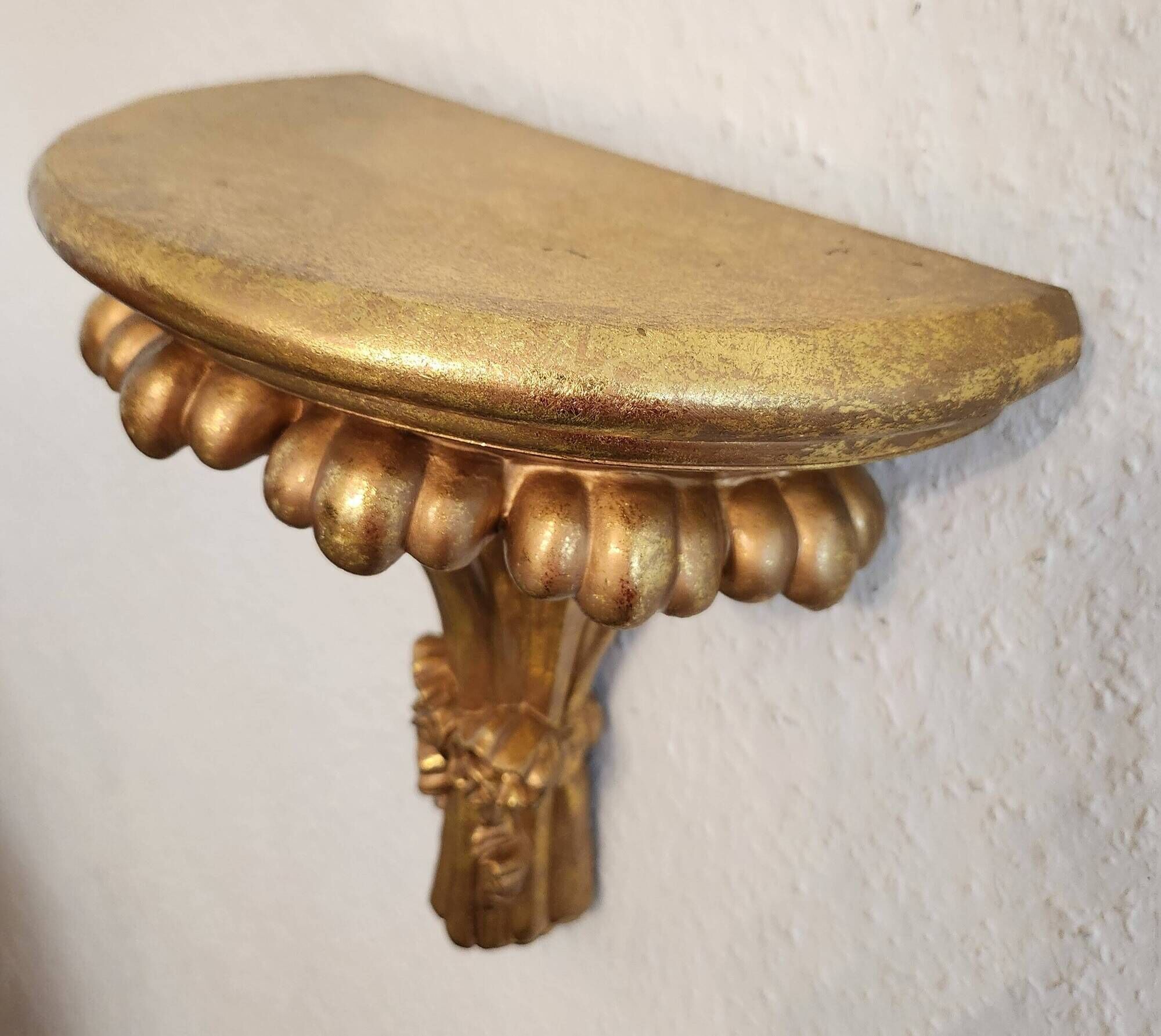 vergoldée console murale support mural étagère décorative rococo Louis XV, 1970