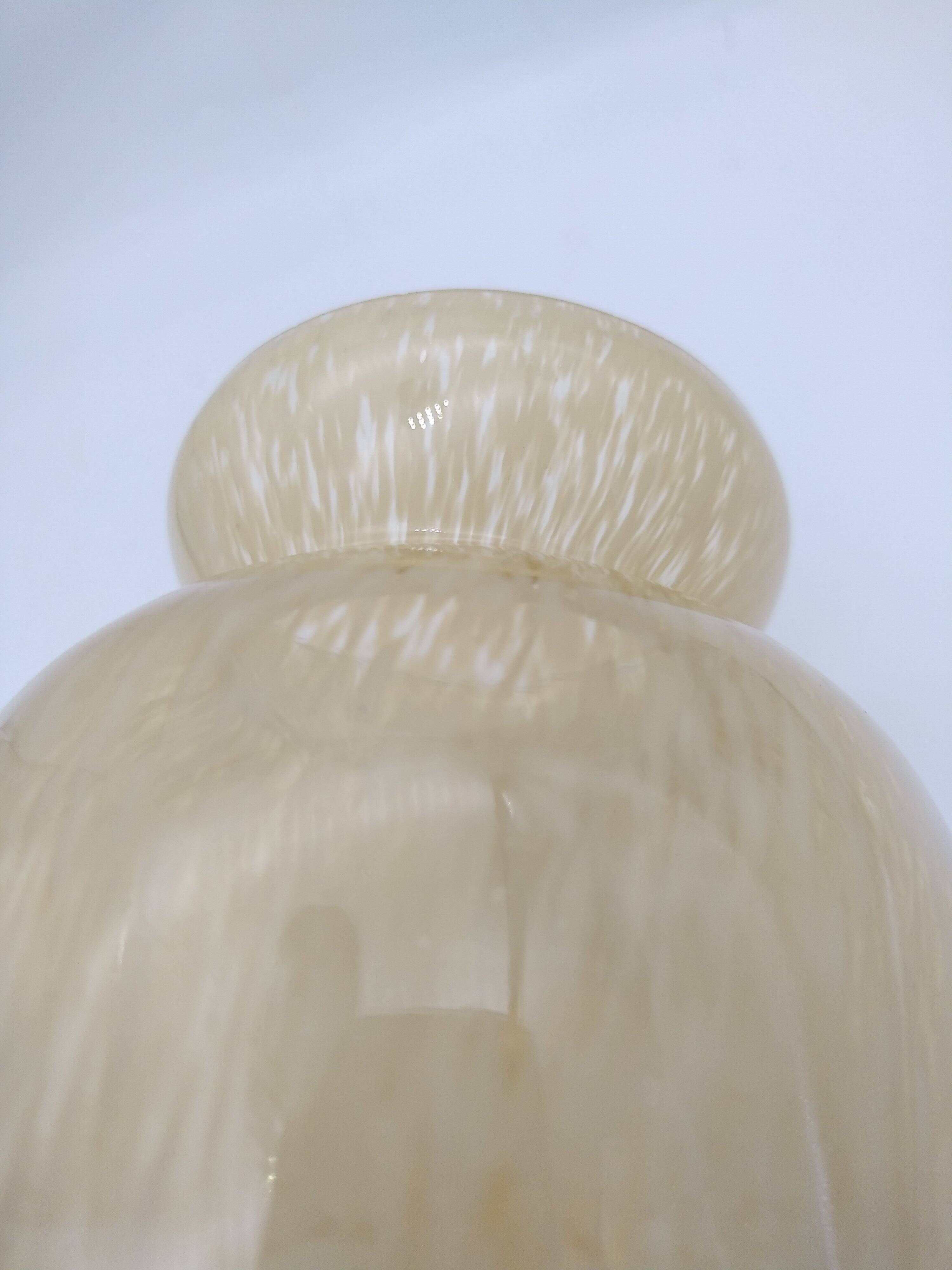Speckled glass vase. Clichy glass.