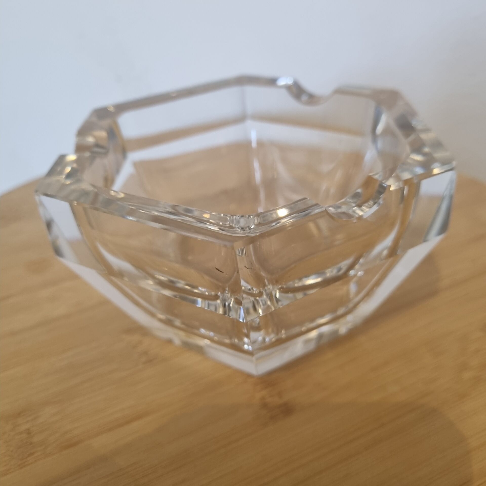 Bohemian crystal ashtray from 1970