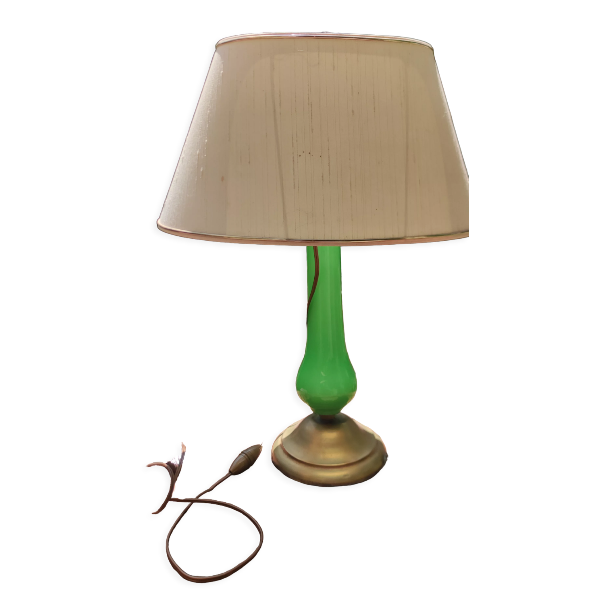 Set of 2 opaline lamps