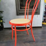Red metal chair 90s