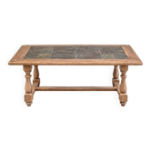 Table basse en chêne massif et pierre