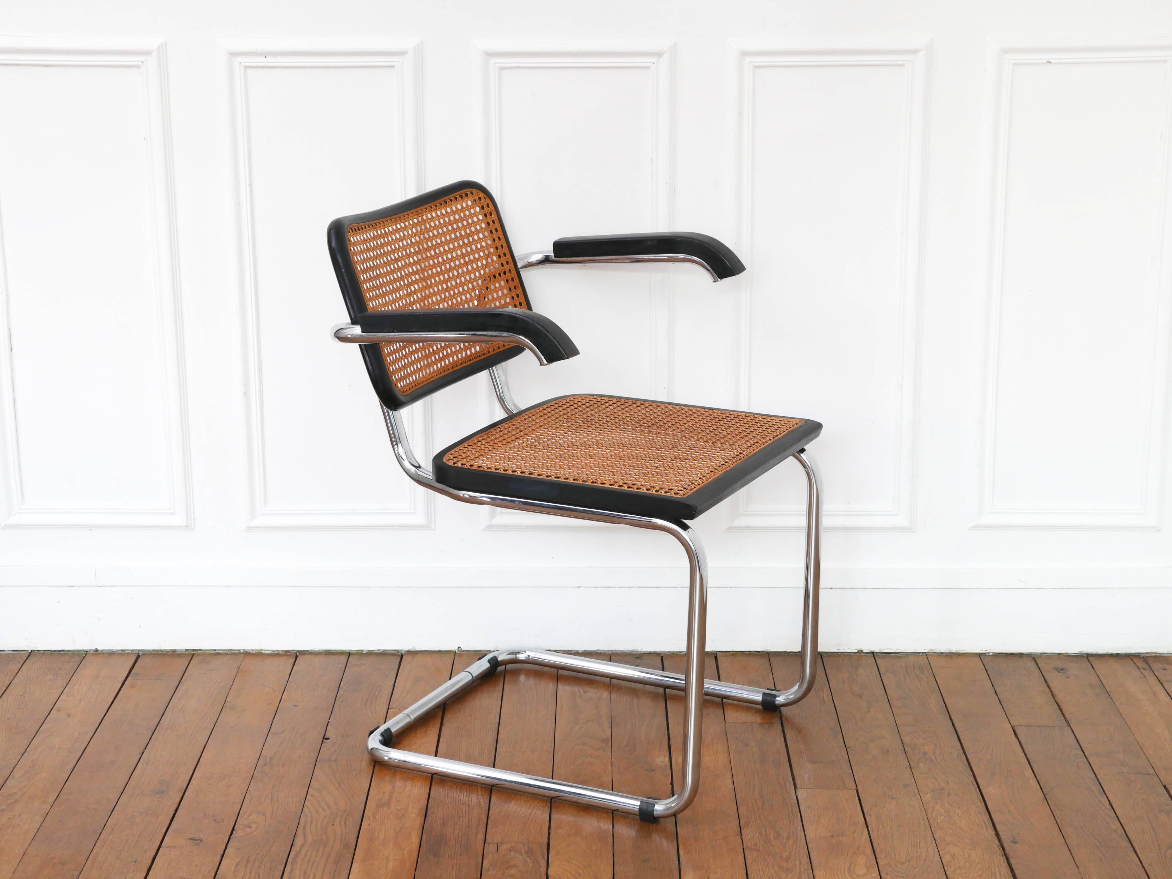 Fauteuil cesca b64 breuer - cannage de l'assise refait
