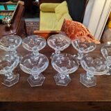 9 glasses val st Lambert model Metternich very good condition model 1946