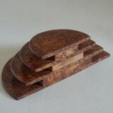 Vintage letter holder in elm burl
