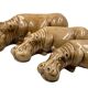 Mid-century Set of 3 ceramic hippos, Zaccagnini Italy 1950s
