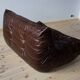 Set of 3 brown leather Togo sofas designed by Michel Ducaroy 1973