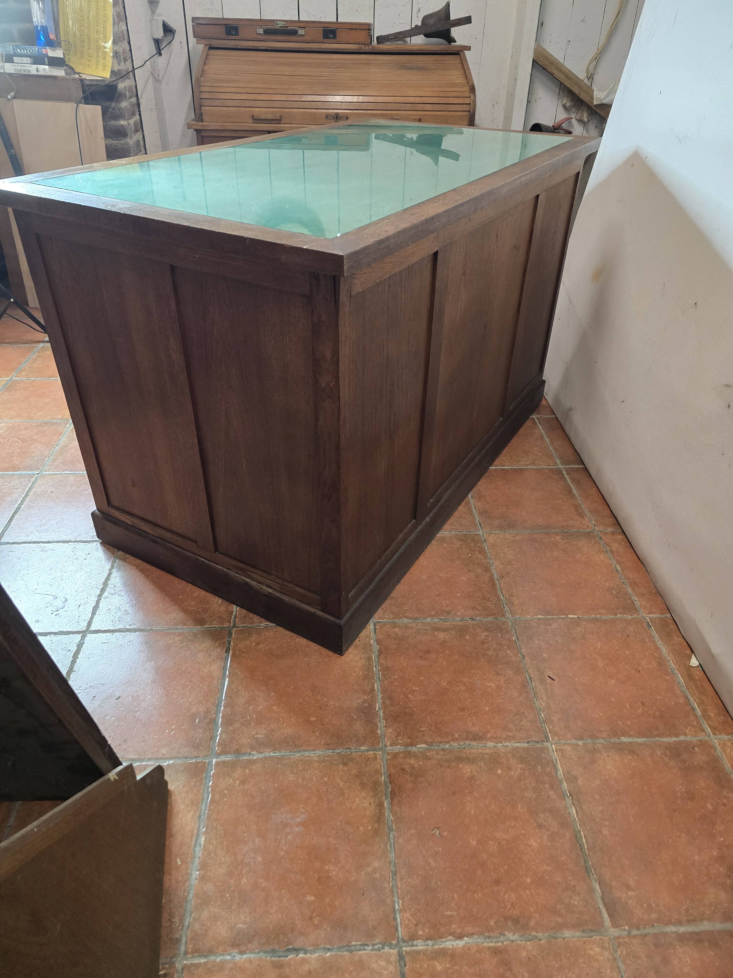 Solid oak minister's desk