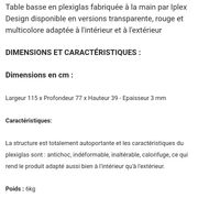 Low table plexiglass