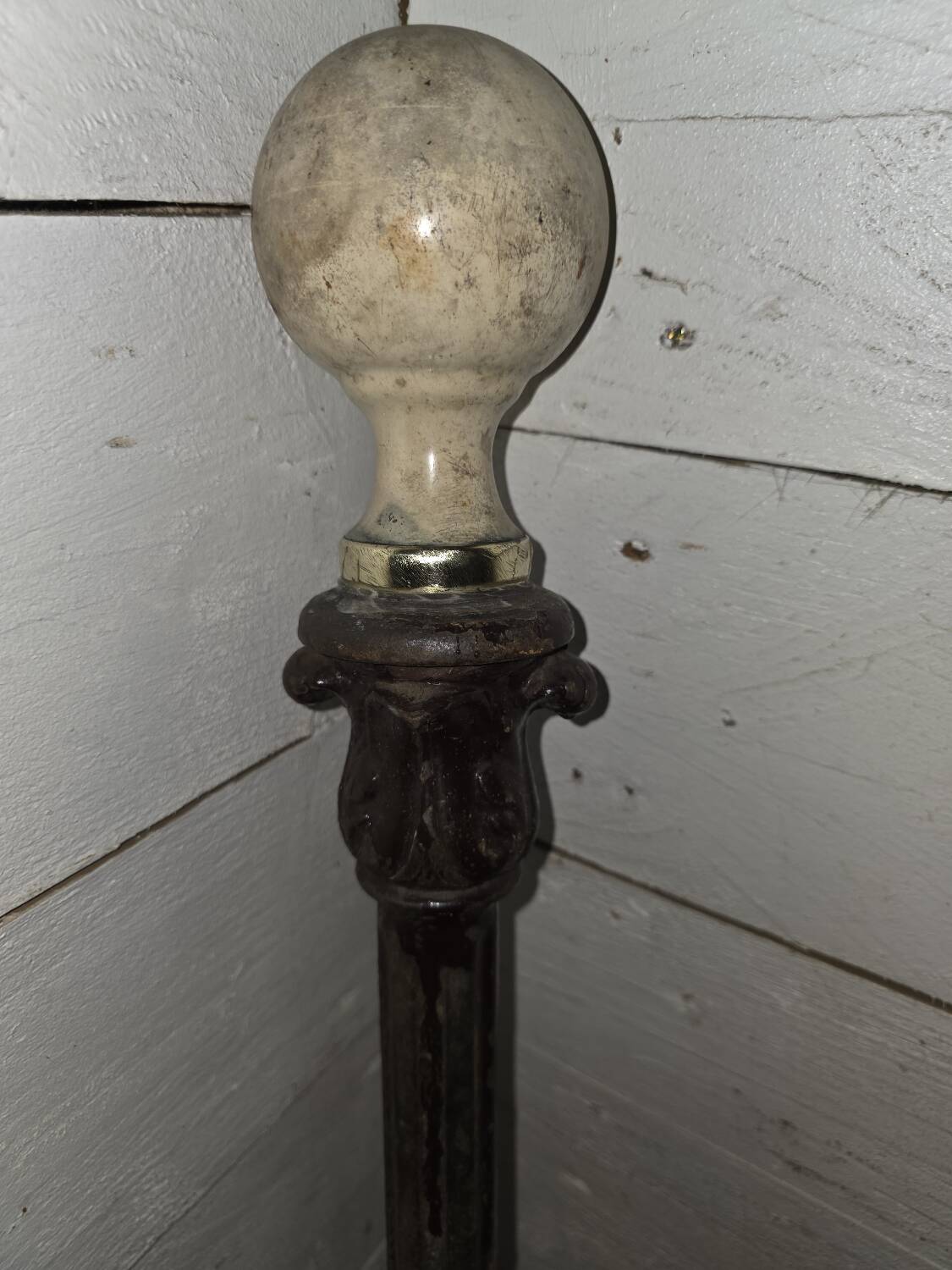 19th-century cast iron staircase landing