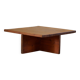 Modern Swedish coffee table in solid pine by Sven Larsson, brutalist, 1970s.