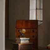 Scandinavian oak stool/box from the early 20th century, 1900s.