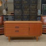 Small vintage teak low cabinet 1960