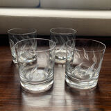 Four whisky glasses
