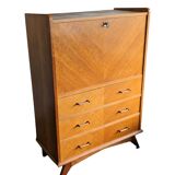 Commode, secrétaire en bois, années 1960