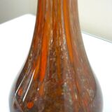 Art blown glass vase with inclusions of many colors
