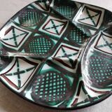 Set 6 compartment plates Robert Picault Vallauris