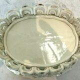 Centerpiece in glazed earthenware decorated with grapes XX century