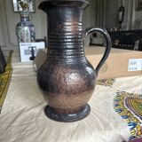 Brutalist ceramic pitcher Jean Marais