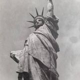 Vintage black and white photographic print, Statue of Liberty, 40 x 50 cm