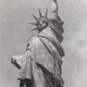 Vintage black and white photographic print, Statue of Liberty, 40 x 50 cm