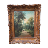 Peinture "Le chemin de la maison"