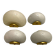 Murano Glass Brass Sconces Set of 4 1970’s